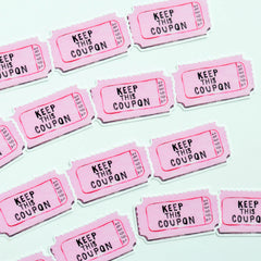 Keep This Coupon Pink Winning Ticket Sticker | Premium Die Cut Vinyl | 3 x 1.7 inches