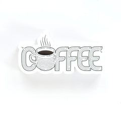 Coffee Maze Sticker | Wordplay | Premium Die Cut Vinyl | 1.5 x 3 inches | Hand-Designed