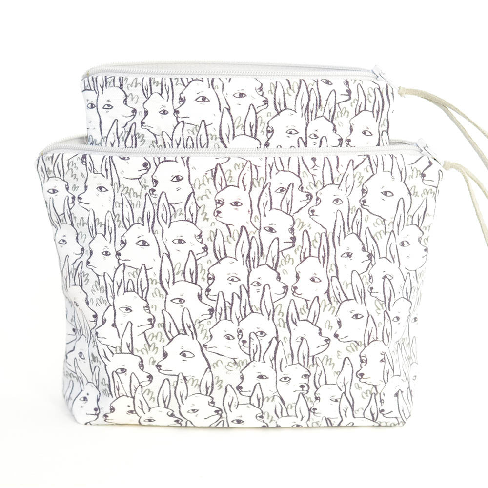 Deer Garden Boxy Zipper Pouch