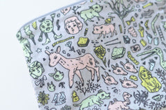 Small Doodletown Zip Pouch