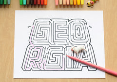 Personalized Georgia Name Maze | Instant Download PDF