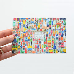 Vintage Game Piece Tiny Things Collection Greeting Card | Note Card or Postcard