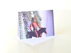 Green Arrow Superhero Film Photo Greeting Card