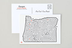 Oregon Map Maze Postcard