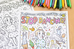 Color Club Page #1 | Stop Dancing! | Instant Download Printable PDF