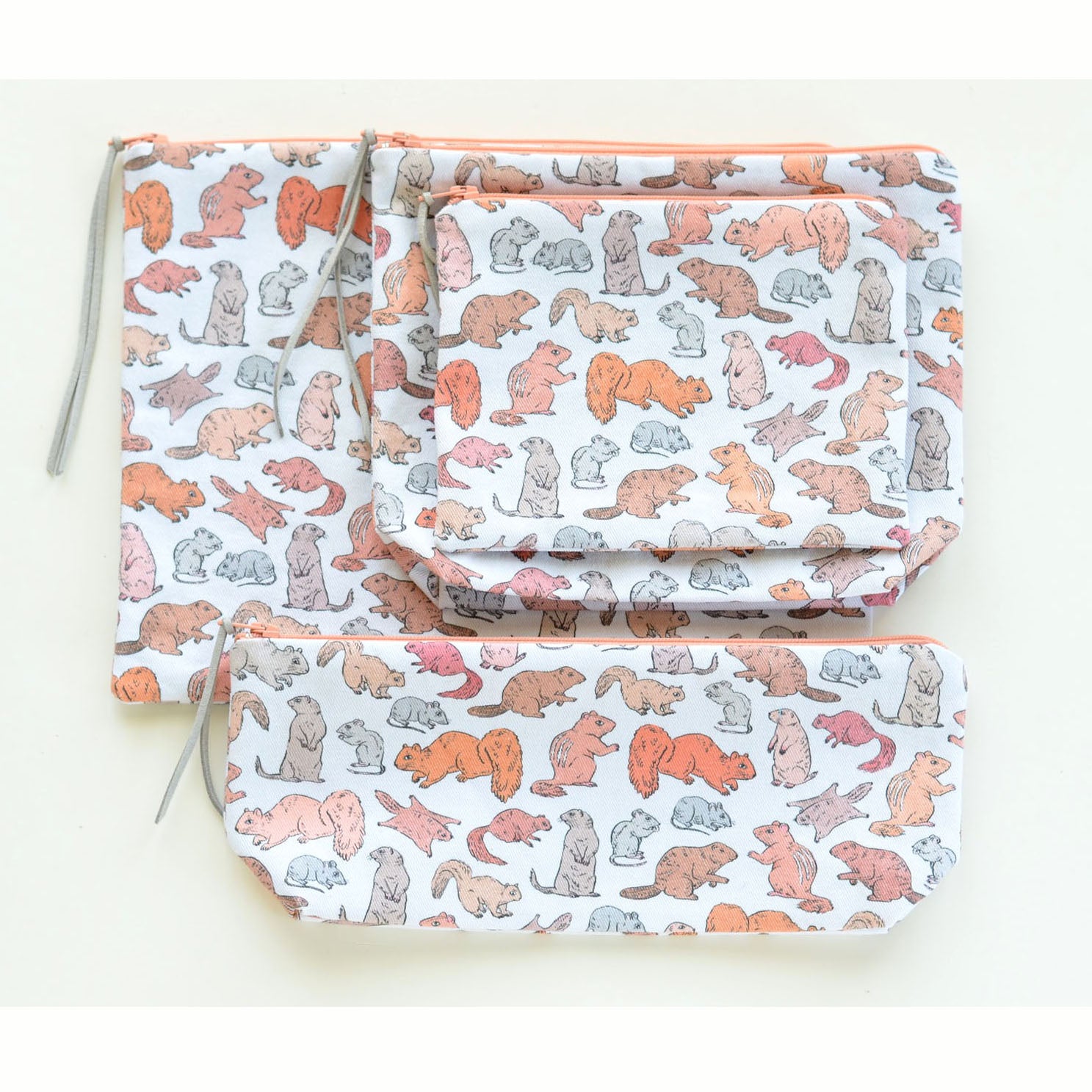 Cute Rodent Original Fabric Pouches