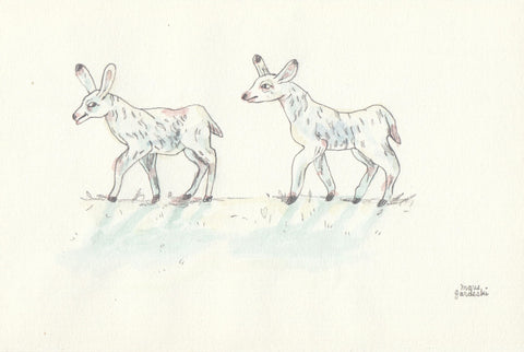 Original Pencil & Watercolor Drawing | Come Follow Me