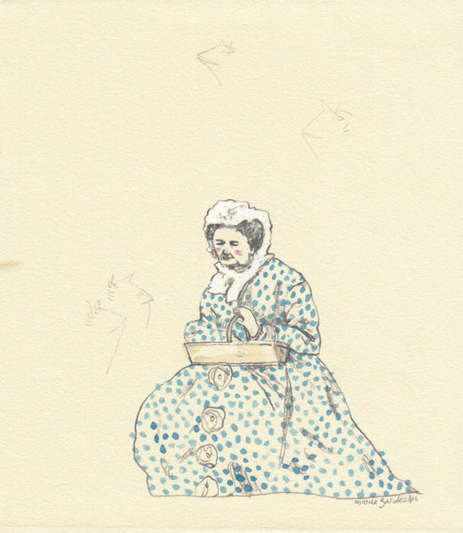 Original Pencil & Watercolor Drawing | Picking The Winner