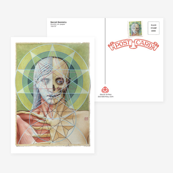 Sacred Geometry 5x7 Art Postcard Print | Painting by David Birkey