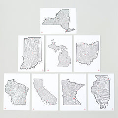 State Maze Postcards © David Birkey