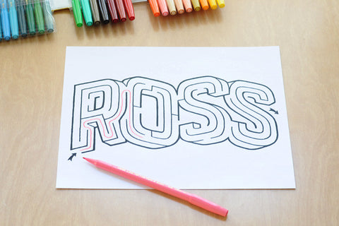 Personalized Ross Name Maze | Instant Download PDF