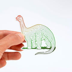Dinosaur Maze Sticker | Vulcanodon | Premium Die Cut Vinyl | 3 x 3 inches | Hand-Designed
