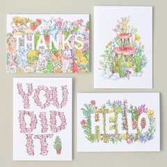 You Did It | Congratulations Greeting Card | Humorous Illustration by Marie Gardeski