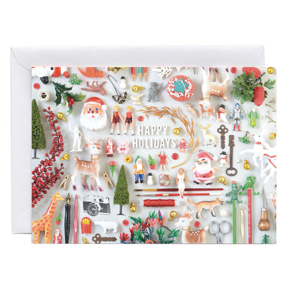 Tiny Things Holiday Collection Greeting Card | Christmas Nostalgia Note Card or Postcard