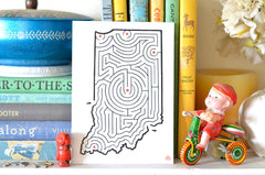 Indiana Maze 5x7" Postcard