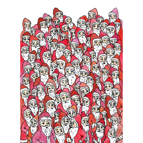 Santa Illustration Holiday Greeting Cards | Every Last Santa