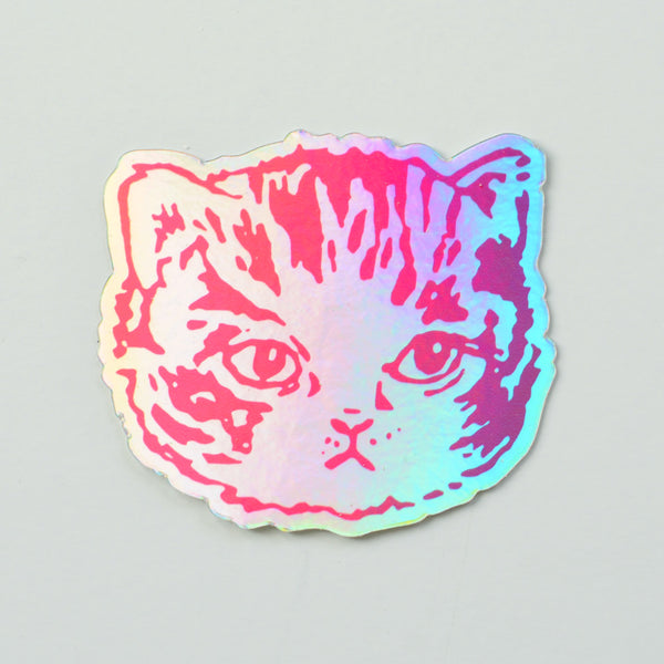 Cute Cat Boba Sparkly Stickers / Holographic Die-cut Kitty Stickers for  Laptop Phone Decor / Kawaii Stickers / Colorful Animal Sticker