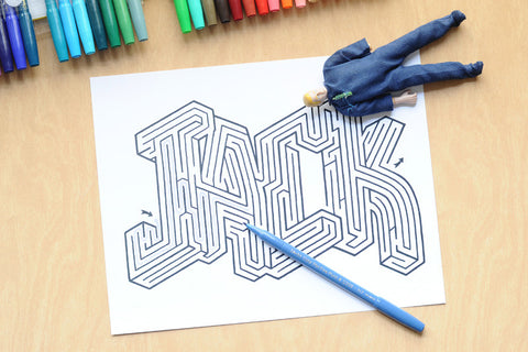 Personalized Jack Name Maze - Instant Download Printable PDF