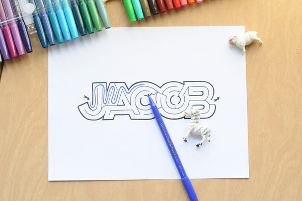 Personalized Jacob Name Maze | Instant Download PDF